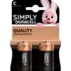 Duracell C Type Alkaline Batteries 2pk -Energizer Shop 112557 duracell simply c 2pk batteries