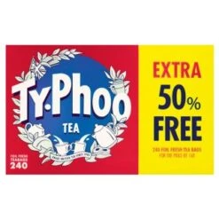 Typhoo Foil Fresh Tea Bags 160s + 50% FREE 240pk