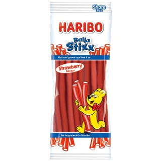 Haribo Balla Stixx Strawberry 140g 3 Haribo Balla Stixx Strawberry 140g