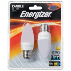 Energizer LED 40W E27 Candle Bulb 2pk