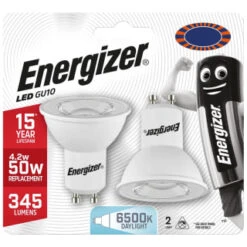 Energizer LED 50W GU10 Bulb 2pk