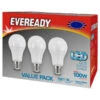 Eveready 100W E27 LED Bulb 3pk -Energizer Shop 355150 eveready bulbs led 3pk 100w e27 warm white