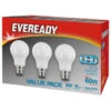 Eveready 60W B22 Eco Halogen Bulb 3pk -Energizer Shop 355158 eveready gls 60w bulbs 3pk b22 warm white