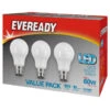 Eveready 60W GLS LED Daylight Bulb 3pk -Energizer Shop 355160 eveready gls 60w bulbs 3pk b22 daylight