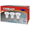 Eveready 50W E27 LED Bulb 3pk -Energizer Shop 355164 eveready bulbs led 3pk 50w e27 warm white