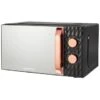 Goodmans Textured Microwave - Black & Rose Gold