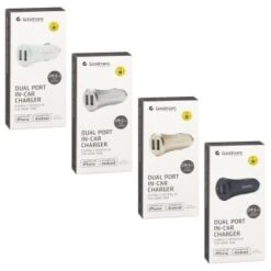 Goodmans 2 Port USB Car Charger - Black -Energizer Shop 357005 goodmans dual port in car charger black 2