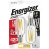 Energizer LED 37W SES/E14 Filament Bulb 2pk -Energizer Shop 357091 energizer led cooker hood filament ses e14