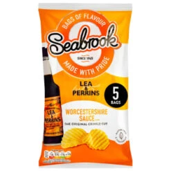 B&M Seabrook Crinkle Cut Crisps 5pk - Lea Perrins Worcestershire Sauce