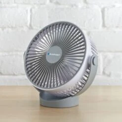 Blaupunkt Cordless Desk Fan 7" - White & Silver