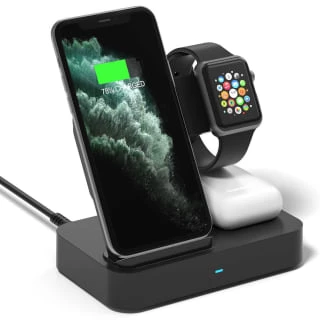 Goodmans 3 In 1 Wireless Charging Stand - Black 3 Goodmans 3 In 1 Wireless Charging Stand - Black