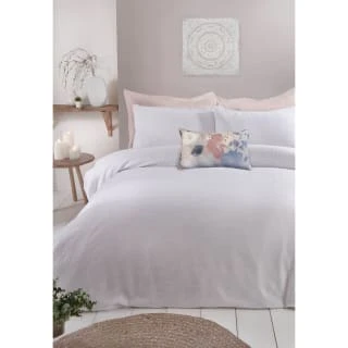 B&M Luna Waffle Double Duvet Set - White 3 B&M Luna Waffle Double Duvet Set - White