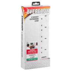 Eveready 4 Socket Surge Protected Extension Lead