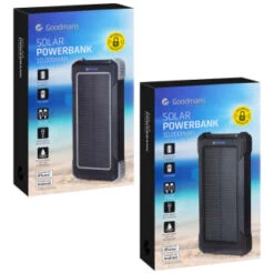 Goodmans Solar Power Bank 10000mAh - Black -Energizer Shop 381729 goodmans solar powerbank 10000mah main