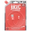 B&M Juice C Charge & Sync Cable XXL - Coral -Energizer Shop 383409 juice usb type c cable red