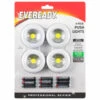 Eveready Cob Push Lights 4pk -Energizer Shop 384103 4pk eveready push lights
