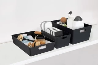 Soho Storage Tub 15 X 35 X 26cm - Graphite 4 Soho Storage Tub 15 X 35 X 26cm - Graphite - Image 2