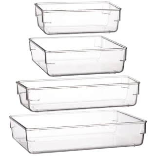 Clear Organiser Plastic Tray - Long 4 Clear Organiser Plastic Tray - Long - Image 2
