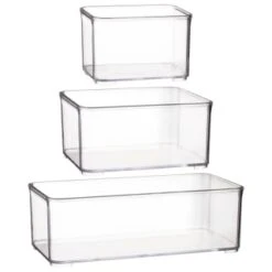 Clear Nestable Storage Tub - Large -Energizer Shop 385001 384979 384985 clear nestable box group 2