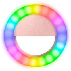 B&M Summer Vibes Smartphone Selfie Ring Light - Rose Gold -Energizer Shop 385957 stream rgb self ring light rose gold 3