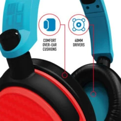 B&M Stealth Gaming Headset -Energizer Shop 386743 c6100 stealth headset red and blue 5