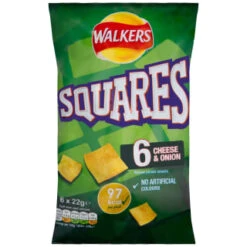 Walkers Squares 6pk - Cheese & Onion