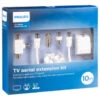 Philips TV Extension Kit 10 Metre White Coaxial Lead 2 Philips TV Extension Kit 10 Metre White Coaxial Lead -Energizer Shop 387480 tv arial extension kit 10m