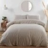 B&M Roma Brushed Herringbone Double Duvet Set - Natural -Energizer Shop 389747 389748 roma herringbone natural duvet set 1