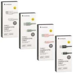 Goodmans Type C Charge/Sync Cable 2m - Light Pink -Energizer Shop 390301 goodmans type c charge and sync cable 2m main