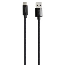 Goodmans USB Type C Metal Charge & Sync Cable - Black -Energizer Shop 390307 goodmans metal type c charge and sync cable 1m black