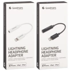 Goodmans Lightning Headphone Adapter - White -Energizer Shop 390347 goodmans lightning headphone adapter main