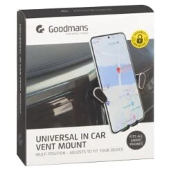 Goodmans Universal In-Car Vent Mount - Silver -Energizer Shop 390376 goodmans universal in car vent mount black and silver 3