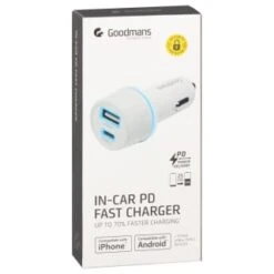 Energizer Shop -Energizer Shop 390382 goodmans in car pd fast charger white 2