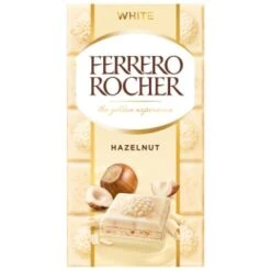 Ferrero Rocher White Chocolate Hazelnut Block 90g