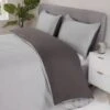 Simply Everyday Reversible King Duvet Set With Pipe - Grey & Charcoal 2 Simply Everyday Reversible King Duvet Set With Pipe - Grey & Charcoal -Energizer Shop 397254 397255 simply reversible grey charcoal double king duvet set 1